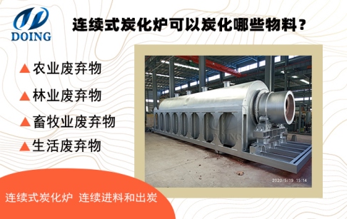 連續(xù)式炭化爐可以炭化哪些物料？